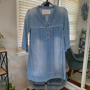 Chambray tunic dress